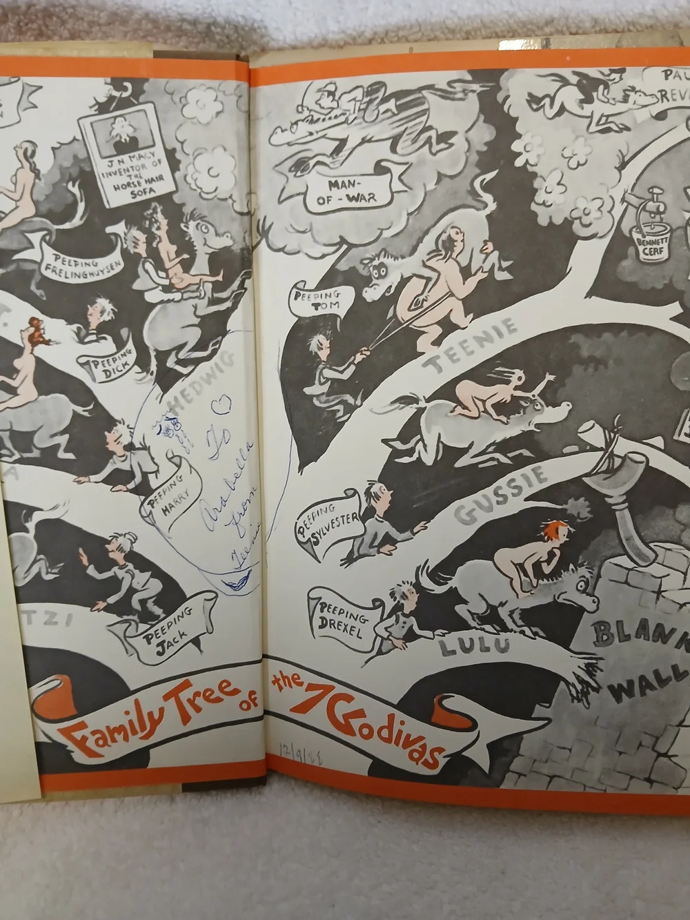 Dr. Seuss The Seven Lady Godivas Illustrated Book - Orange Cover